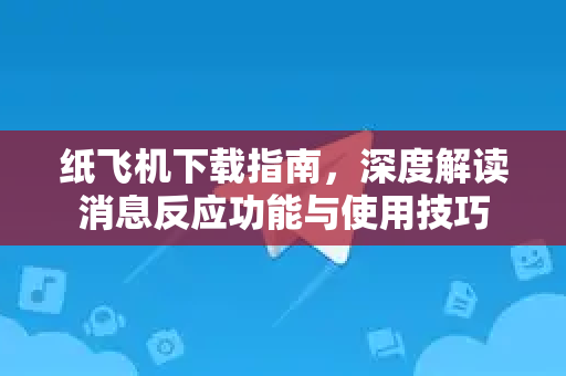 纸飞机下载指南，深度解读消息反应功能与使用技巧