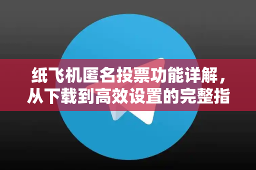 纸飞机匿名投票功能详解，从下载到高效设置的完整指南-第1张图片-纸飞机下载电脑版 - 纸飞机PC桌面版 | 加密聊天社交软件