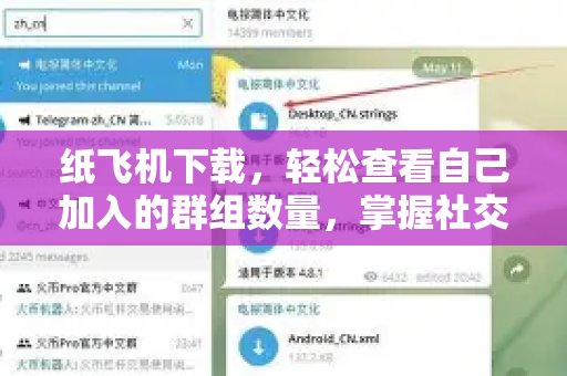 纸飞机下载，轻松查看自己加入的群组数量，掌握社交主动权-第1张图片-纸飞机下载电脑版 - 纸飞机PC桌面版 | 加密聊天社交软件
